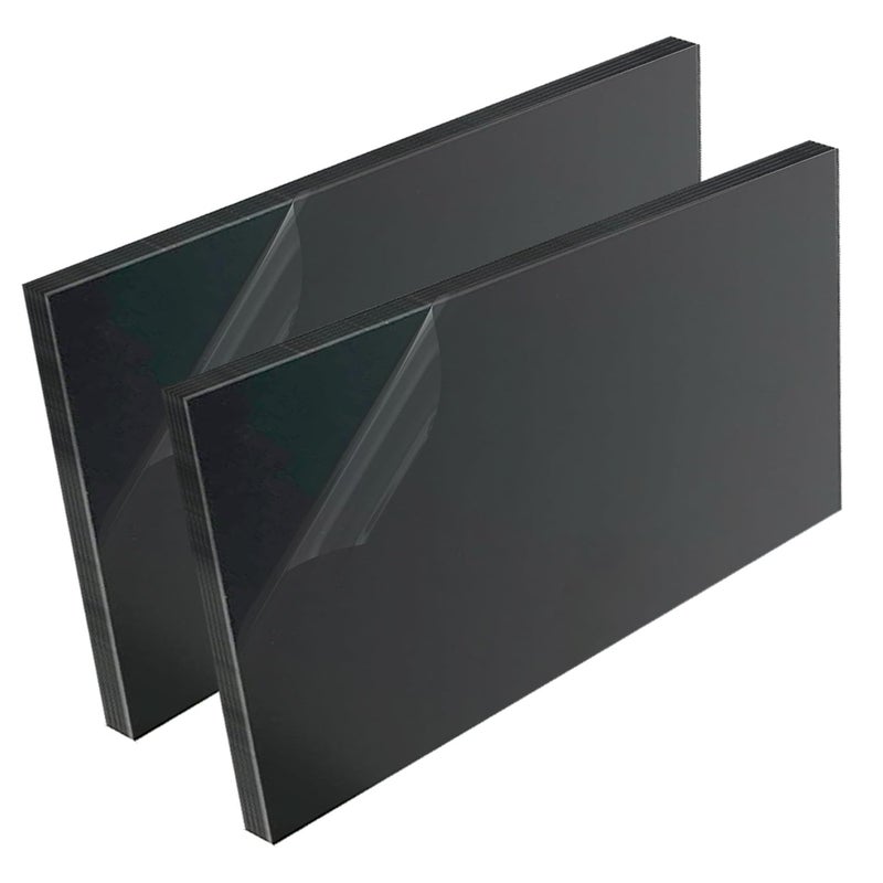 GLN High-Density Polyethylene (HDPE) Plastic Sheet 1/8" Thick 12" X 16"- Black HDPE Sheet,for Machining, Home Improvements, DIY Projects, Engineering,High-Density Polyethylene Plastic Block (Pack of 2) - Image 1